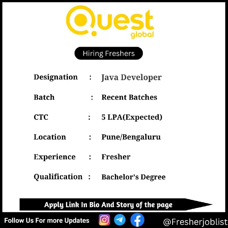 ***🔔*****Quest Global Off-campus Drive 2024 hiring …