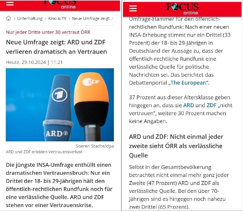 Neue Umfrage offenbart: ARD und ZDF …