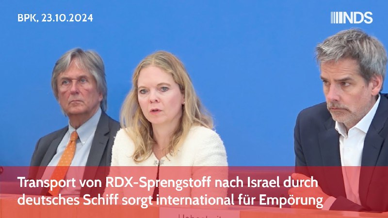 Transport von RDX-Sprengstoff nach Israel durch …