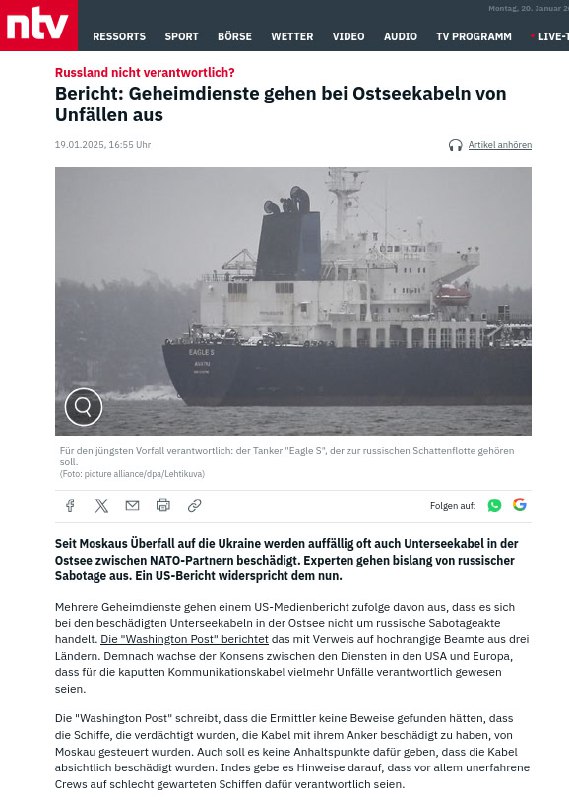 "Mehrere Geheimdienste gehen ... davon aus, …
