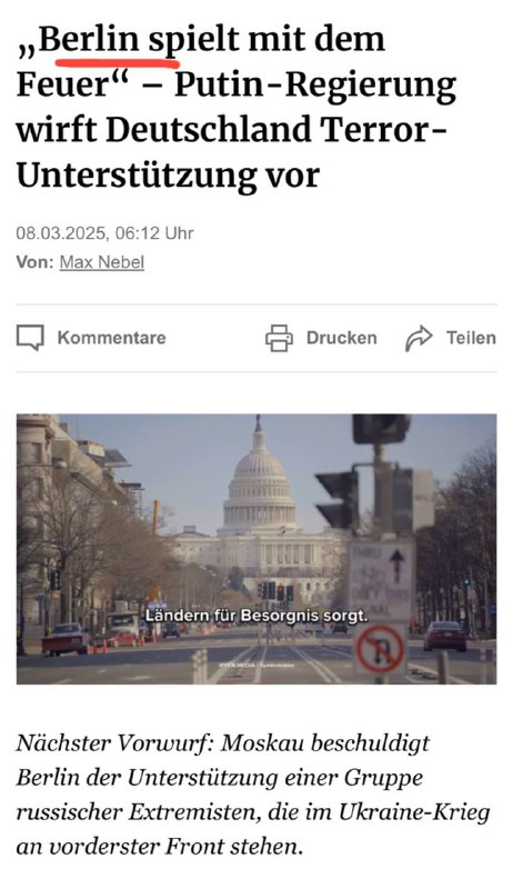 Moskau – In einer scharfen Warnung …