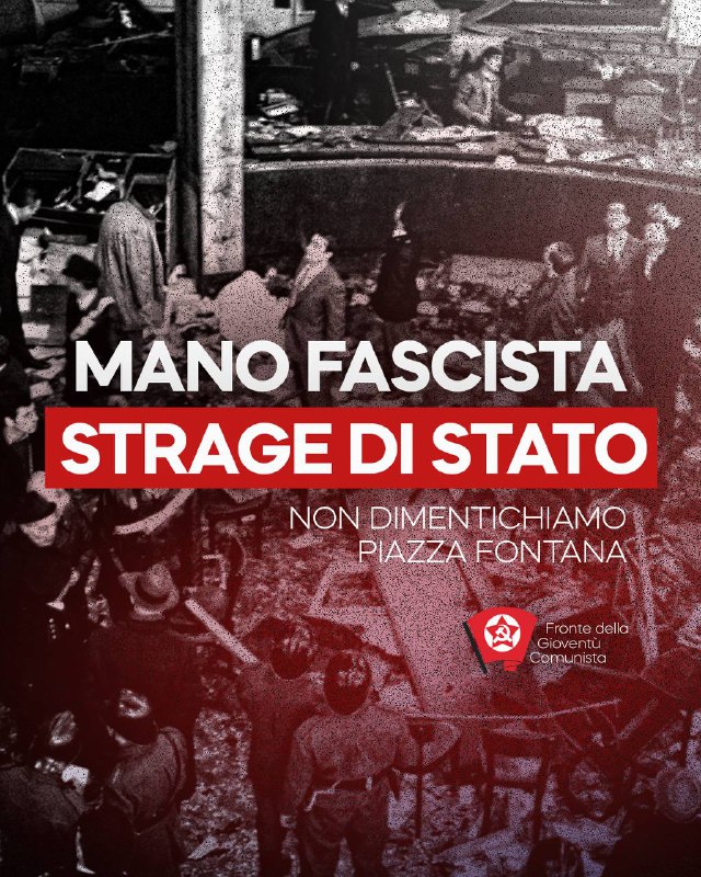 PIAZZA FONTANA: MANO FASCISTA, STRAGE DI …