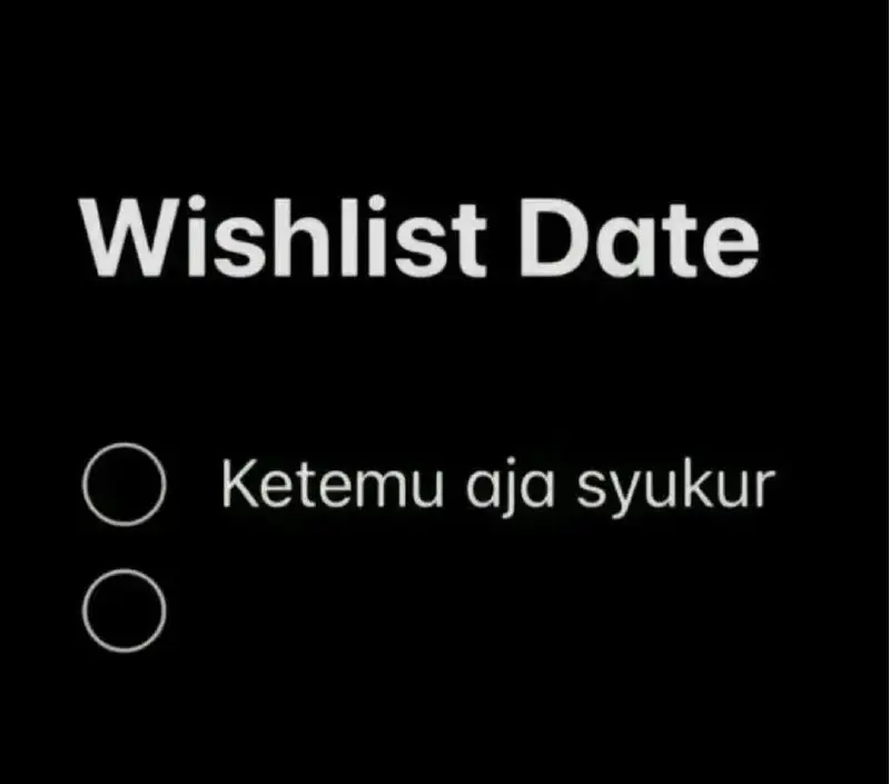 Wishlist mu apa?
