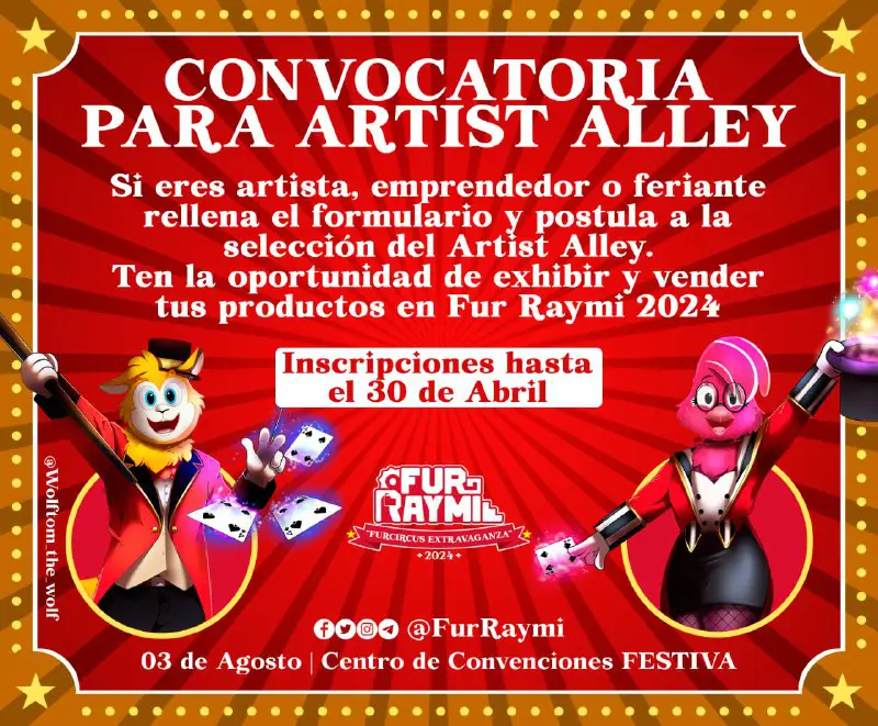 **✦ CONVOCATORIA PARA EL ARTIST ALLEY …