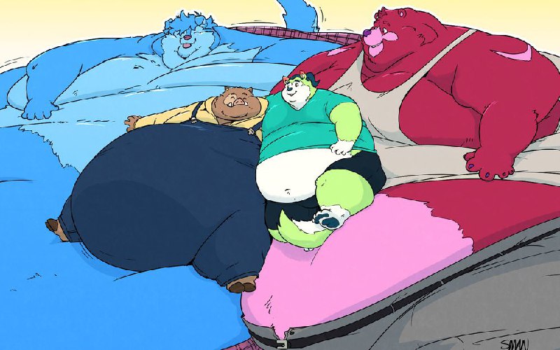 Belly furry gordos/vore/inflacion (M/M)