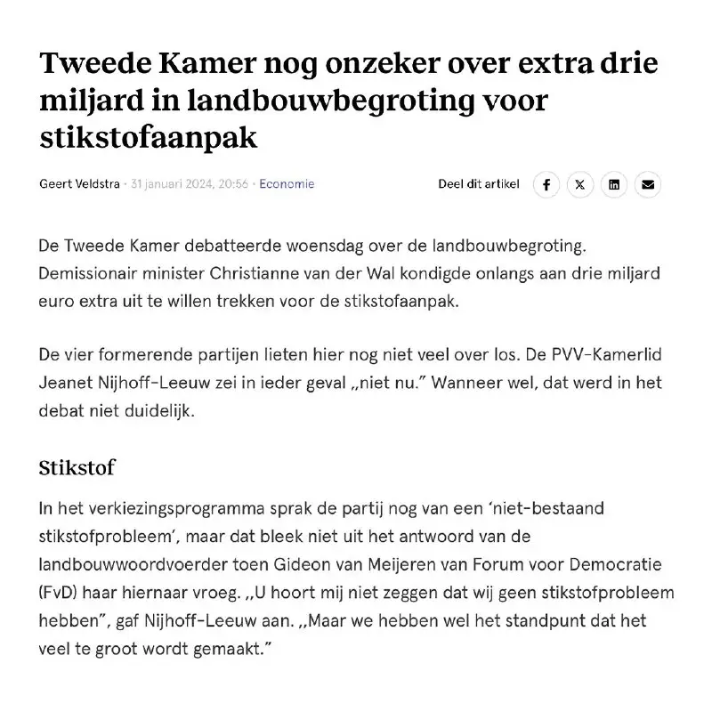 De PVV blijft - net als …