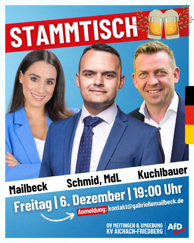 **Einladung zum 5. Stammtisch des AfD-Ortsverbands …