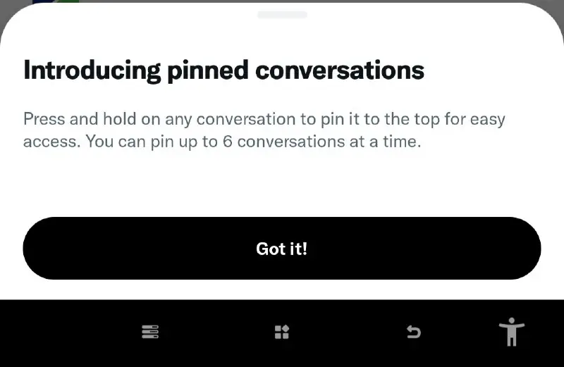 Twitter received Pin Chat Feature in DMs