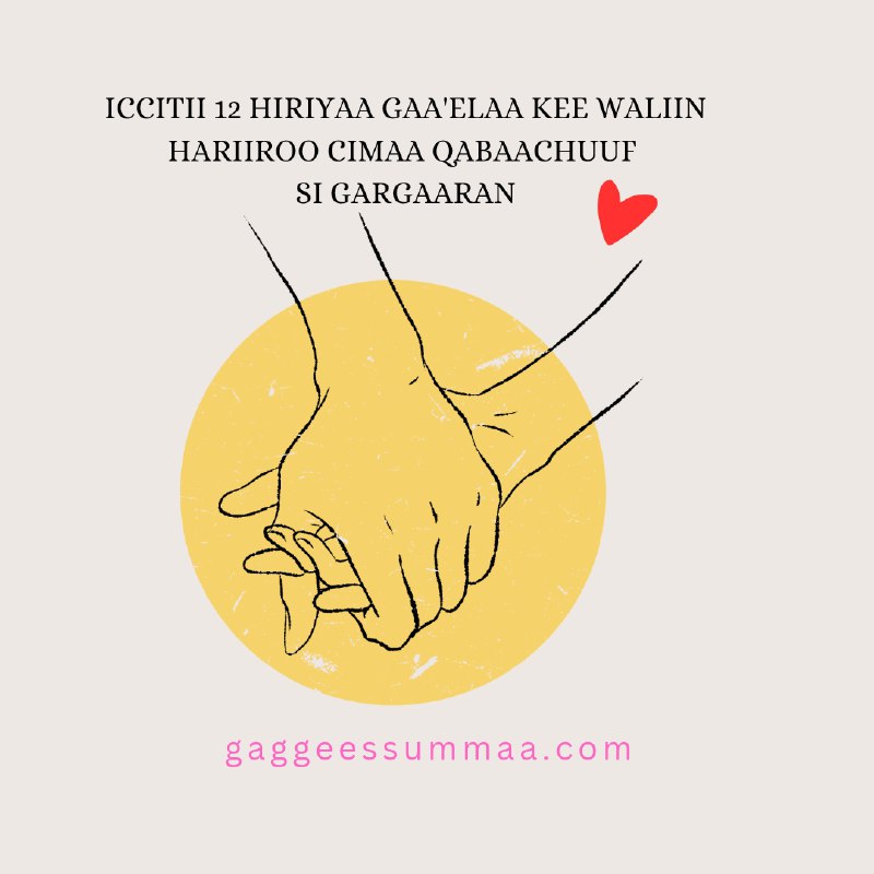 ***🗣️*** Hiriyaa gaaʼelaa kee wajjin hariiroo …