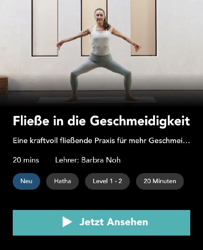 **Neu: Fließe in die Geschmeidigkeit**