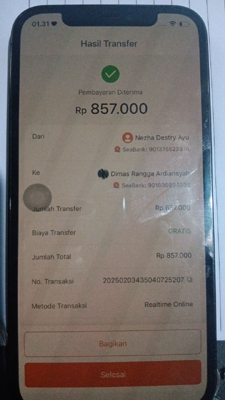 Payment 3 Feb 2025