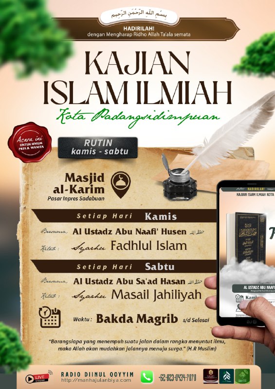 ***?******?******?*** **Jadwal Kajian Ilmiah Rutin Untuk …