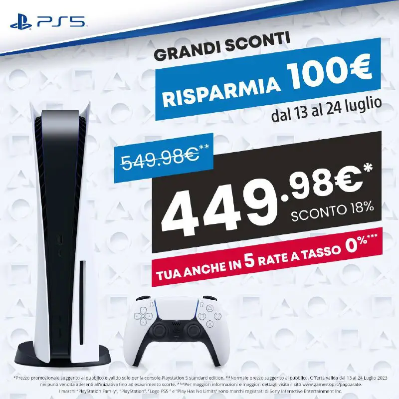 PS5 a solo 449,98€!