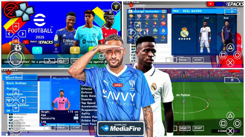 *****✅️***efootball pes 2025 ppsspp camera ps5 …