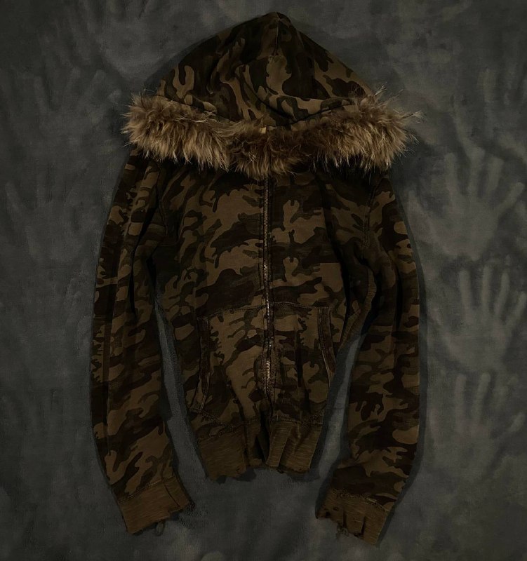 *archive camo zip up with furr…