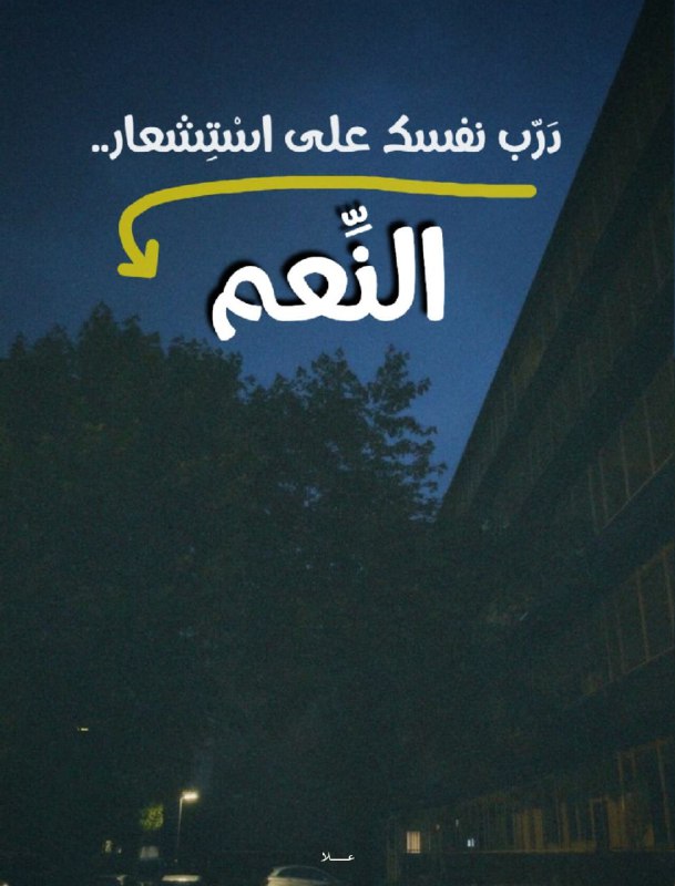أُدرِّب نفسي على استشعَارِ النِّعم حَولي …