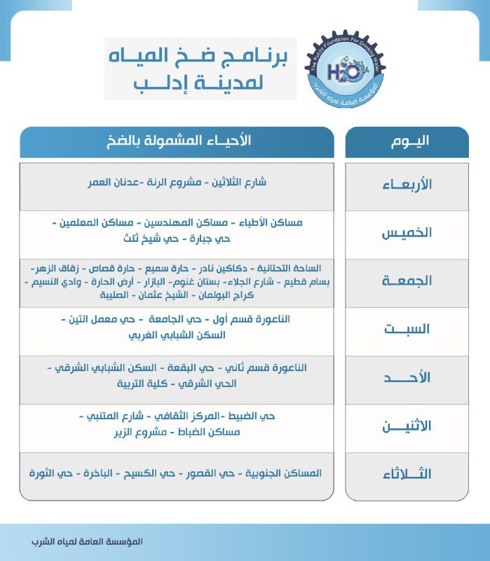 برنامج ضخ المياه لمدينة [#إدلب](?q=%23%D8%A5%D8%AF%D9%84%D8%A8)