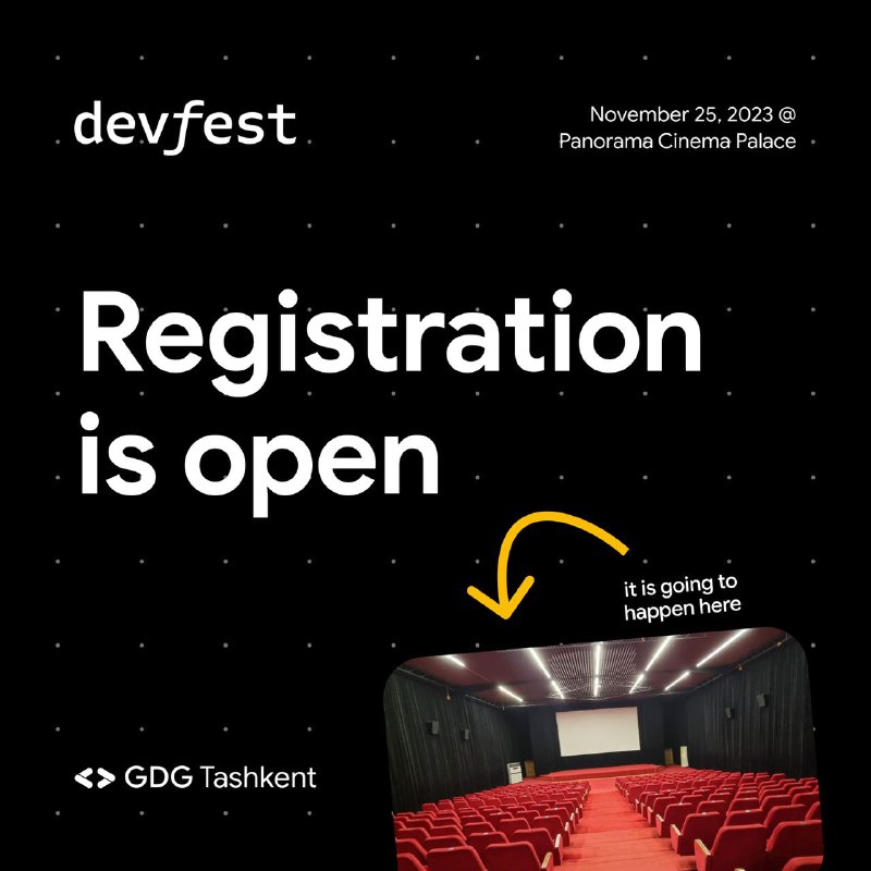 *****⚡️*** Registration for the DevFest Tashkent …