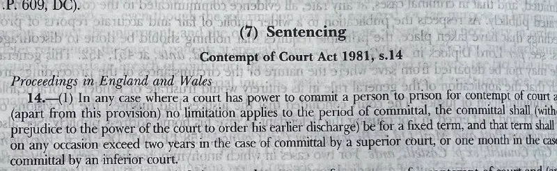 CONTEMPT OF COURT ACT 1981