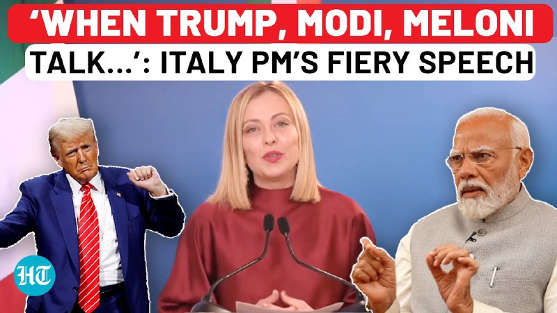 Full Speech: Meloni Mentions Modi, Trump …