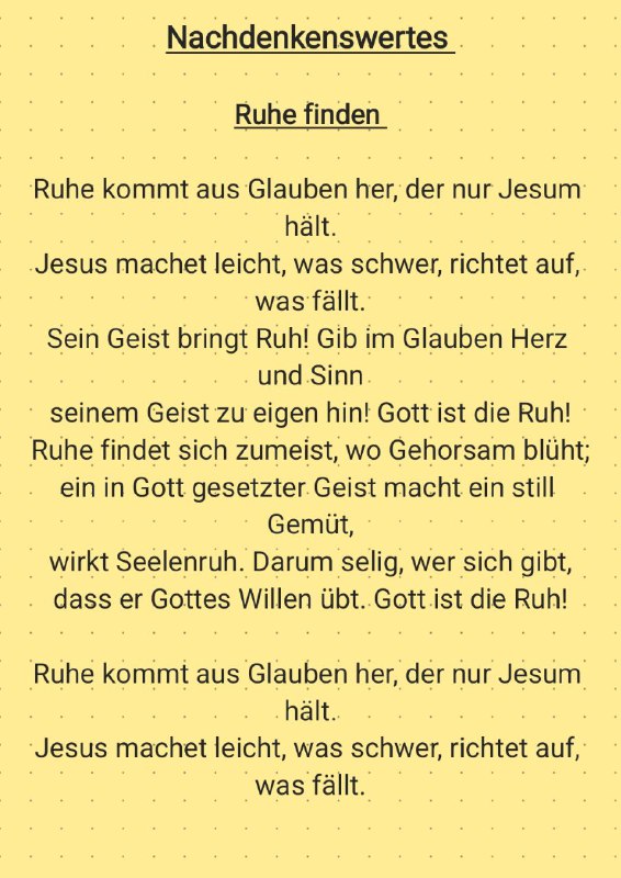 Manna am Morgen