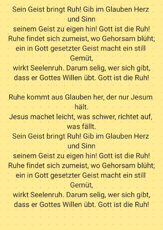 Manna am Morgen