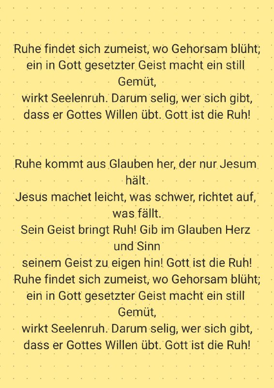 Manna am Morgen