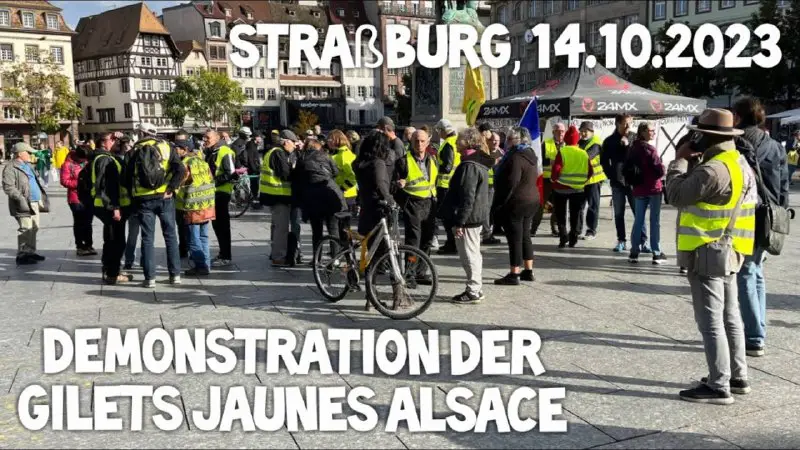 Demo der Gilets Jaunes Alsace Straßburg …