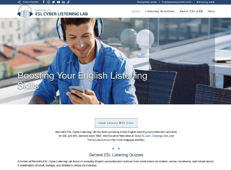 موقع ممتاز لتحسين مهارة الاستماع.