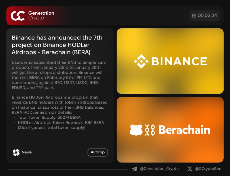 *****⚡️*** Binance has announced the 7th …