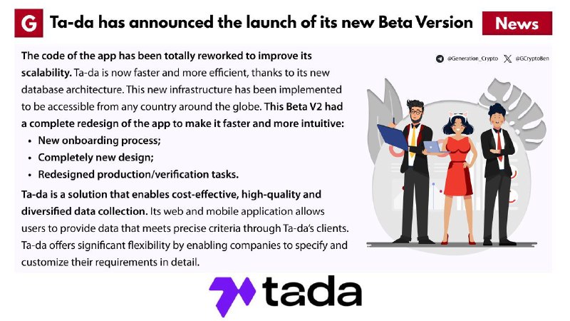 **Ta-da has announced the launch of …