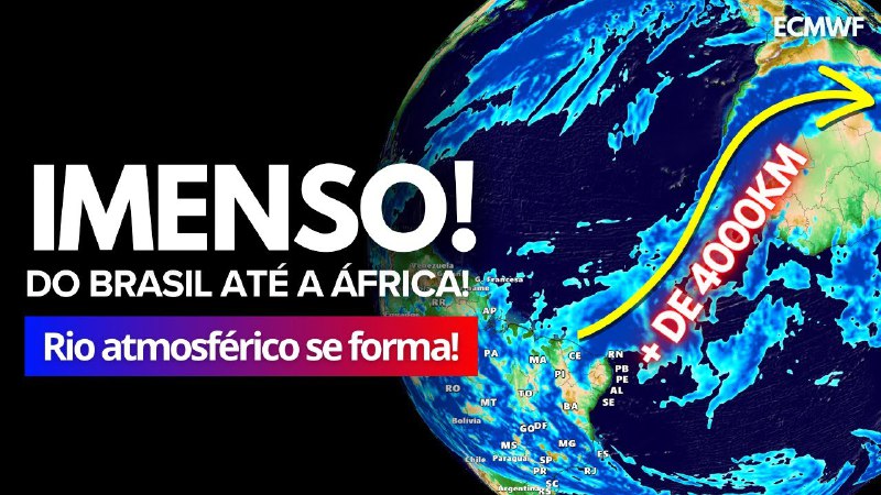 Um rio atmosférico na alta troposfera …