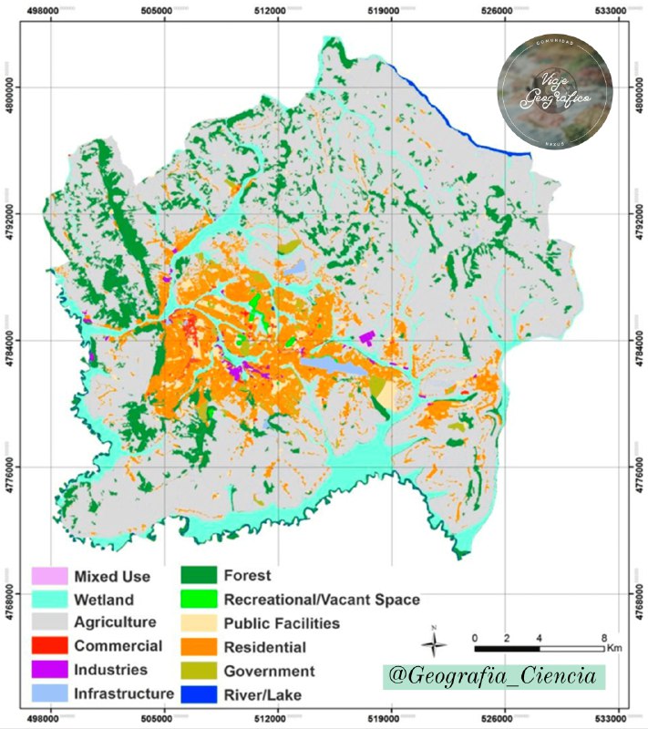 **Mapa de Kigali, la capital de …