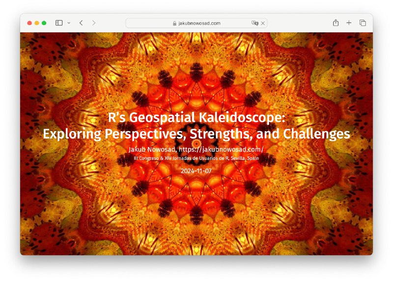 **R’s Geospatial Kaleidoscope: Exploring Perspectives, Strengths, …