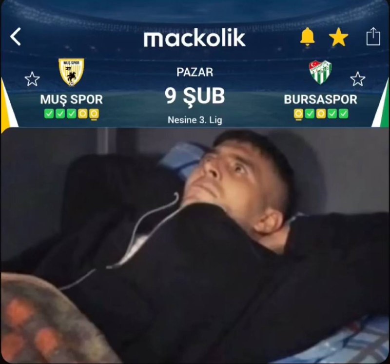 Anlık şu şekil bekliyoruz maçı :)