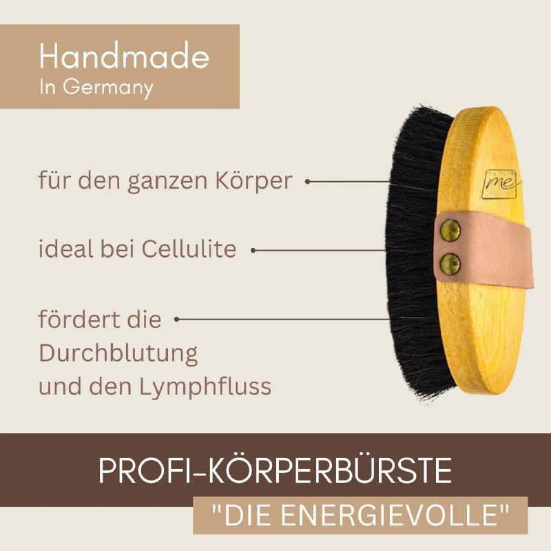 **Handgemachte** [**Trockenbürste**](https://thatsme.organic/products/profi-energie-korperburste-ovalform-die-energievolle-aus-buchenholz?a_aid=4a4b1c5b) **mit 10% Rabatt**