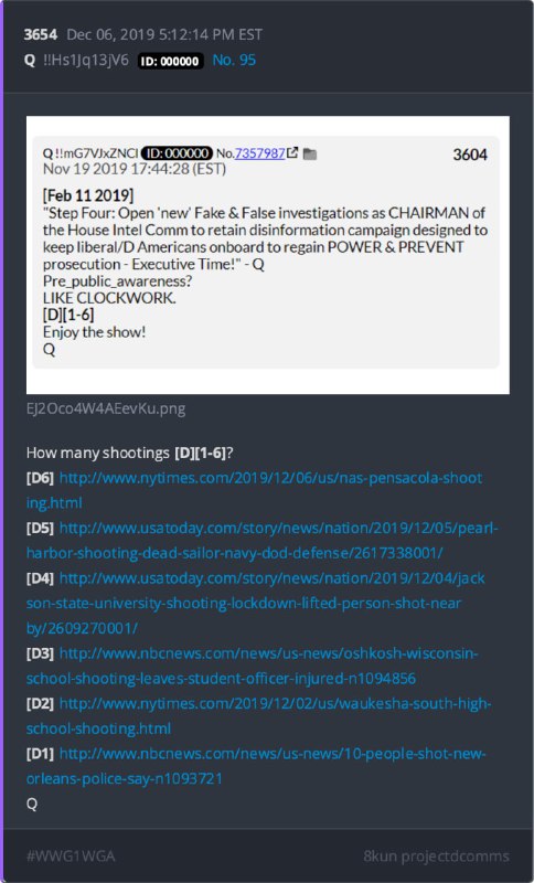 How many shootings [D][1-6]? ***💥***