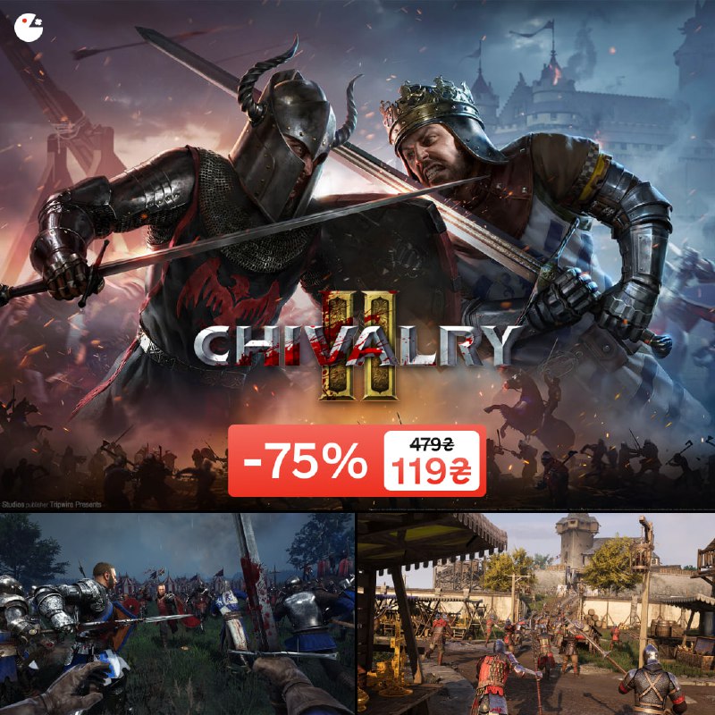 *****📆***** **Знижка дня —** [**Chivalry 2**](https://store.steampowered.com/app/1824220/Chivalry_2/)