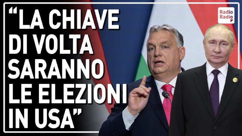 **ORBAN METTE IN GUARDIA L'UE: "STIAMO …