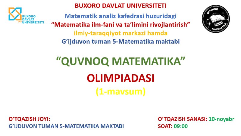 ***🥳*****Buxoro davlat universiteti va G'ijduvon tuman …