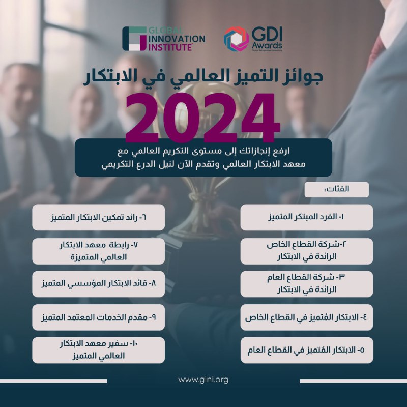 جوائز التميز العالمي في الابتكار 2024