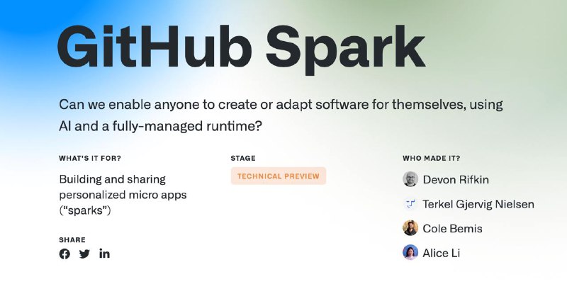 ***✔️*** **GitHub представил Spark: создание веб-приложений …