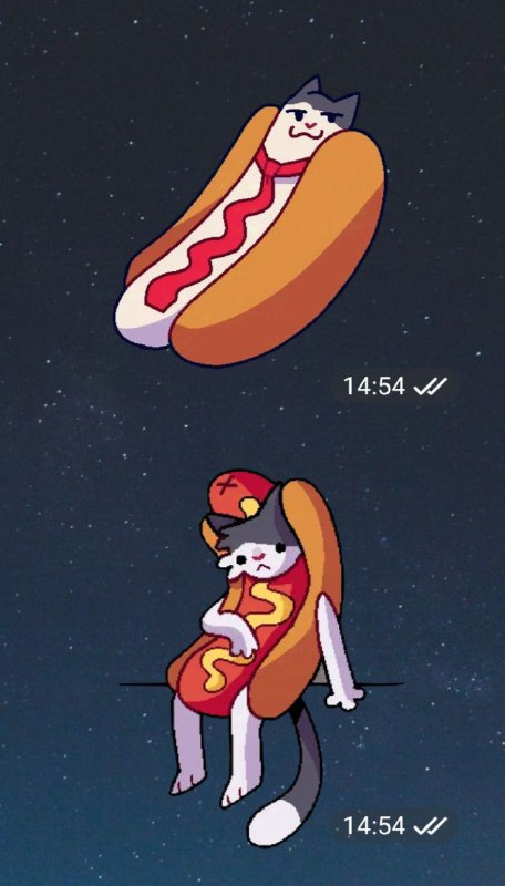 alright two cursed hot dog stickers …