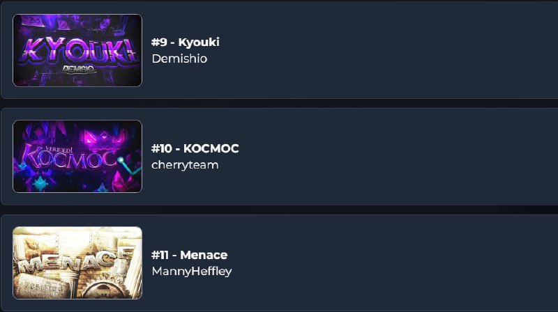 KOCMOC has been raised from #13 …