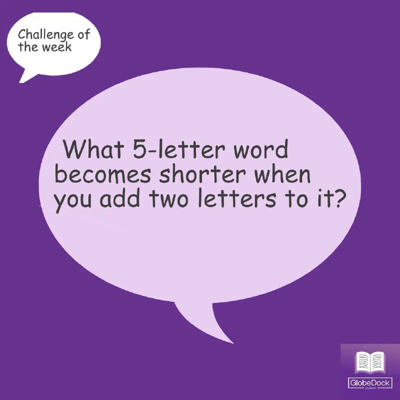 What 5 letter word becomes shorter …