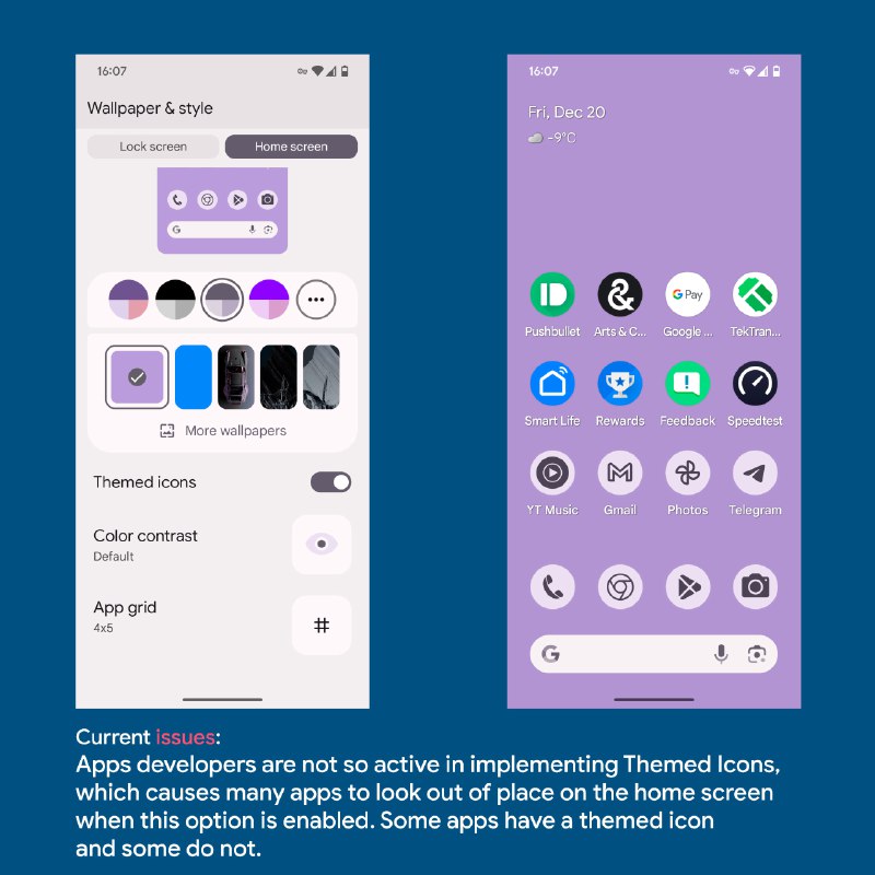 **[Pixel Launcher] Add 'Enforce themed icons' …
