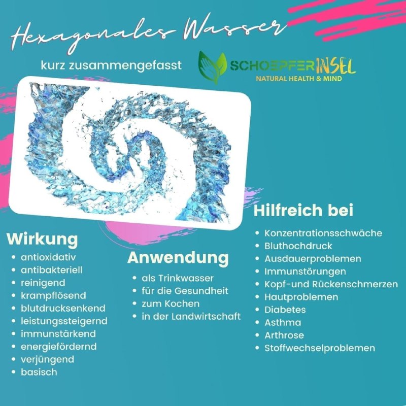 ***?*****Was ist hexagonales Wasser?**Hexagonwasser gehört mitunter …