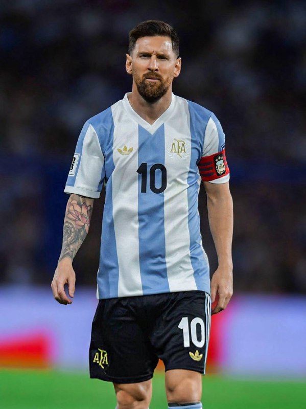 Leo Messi in Argentina’s anniversary kit. …