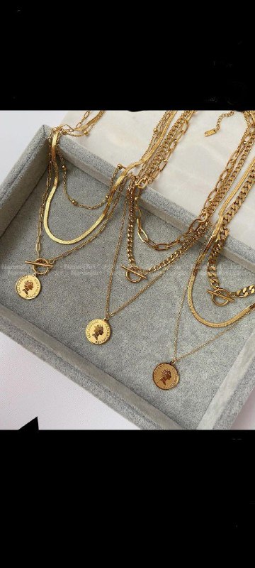 ***💖***گردنبند ۳لایه کارتیر ماری آویز الیزابت …