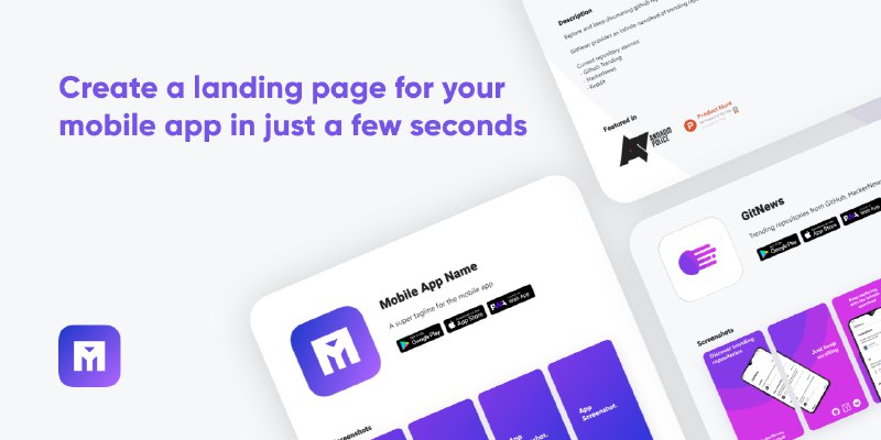 **Mobile App Landing Page Template*****⭐️*** 项目功能：应用发布页模板